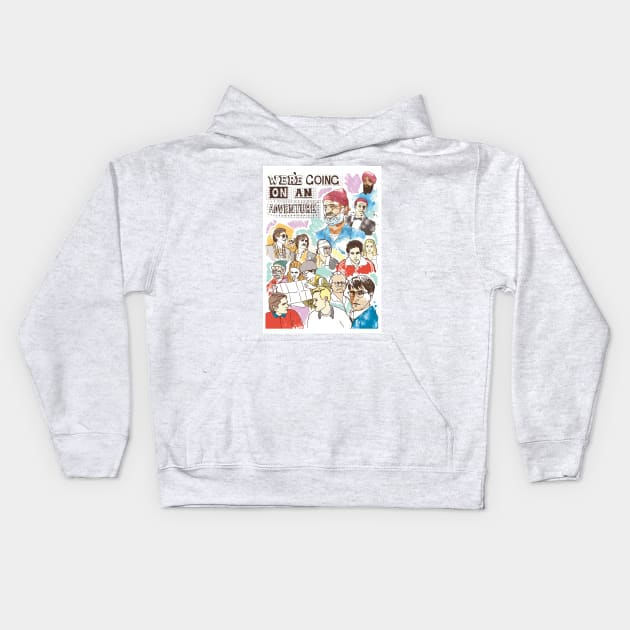 Wes Anderson Gang Kids Hoodie by geolaw